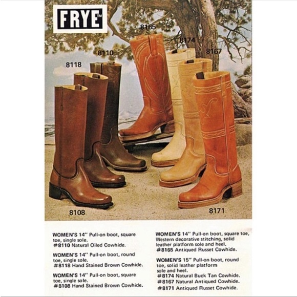 Vintage FRYE 8171 Campus Boots horse stitching black label 70s 7 - Picture 6 of 15